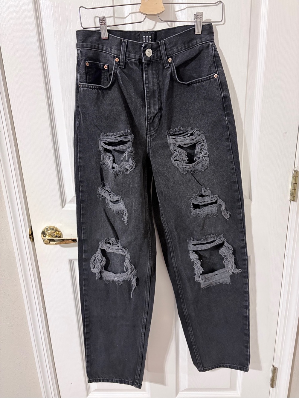 BDG Black High-Rise Baggy Jeans